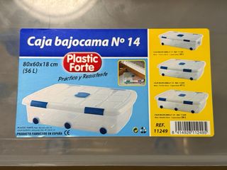 2Caja organizadora transparente con cierres azules