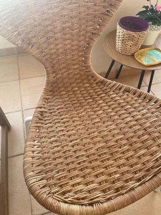 Sillas de exterior IKEA ratán y metal