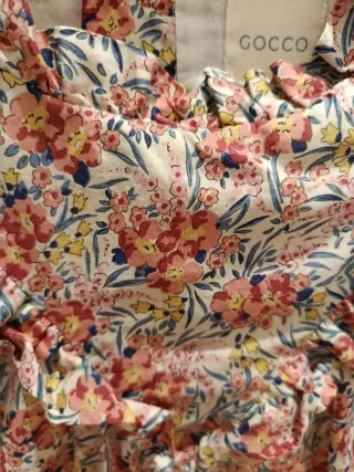 Vestido floral manga larga. Talla 9-10 qños