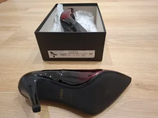 Zapatos de tacón Lodi burdeos con degrade en negro