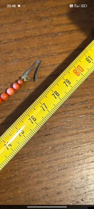 Collana corallo chiusura oro 18k vintage