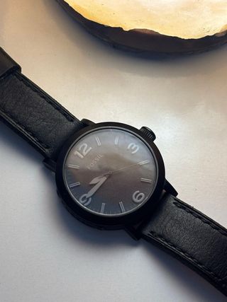 Reloj Fossil Negro Correa Cuero