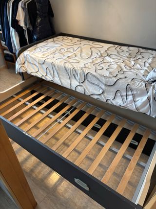 Cama nido gris con cajones