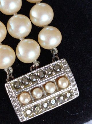 Pulsera Perlas Plata Antigua