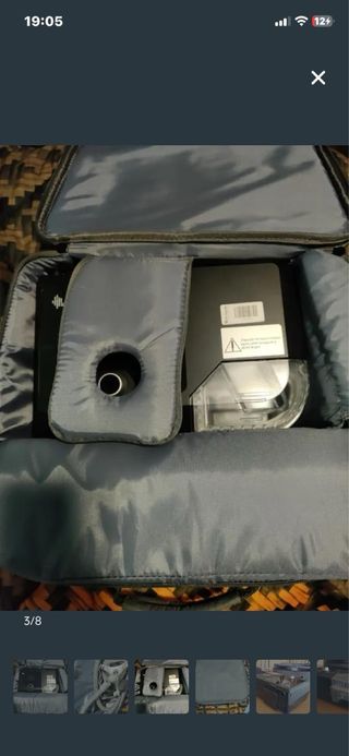 CPAP con humidificador y bolsa