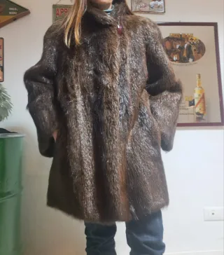 Pelliccia vera pelle vintage TG. 44/50