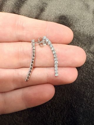 Pendientes Largos Finos Plata de Ley Riviere