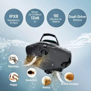 Robot Limpiafondos de piscina inalámbrico NUEVO