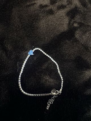 Pulsera Corazón Azul Plata de Ley 925 Riviere