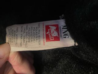 Chaquetón negro mujer con cinturón