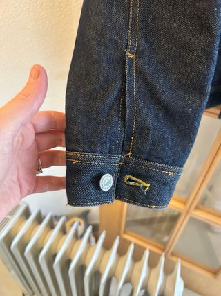 Casaco de ganga azul tamanho XL