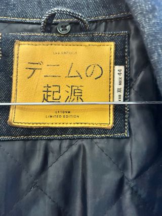 Casaco de ganga azul tamanho XL