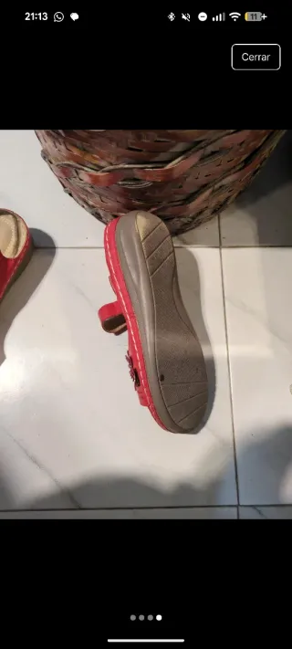 Sandalias Etéreo T39 Flores Rojas