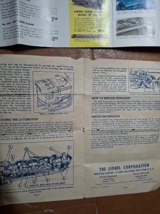 Catálogos y Manuales Originales LIONEL TRAINS