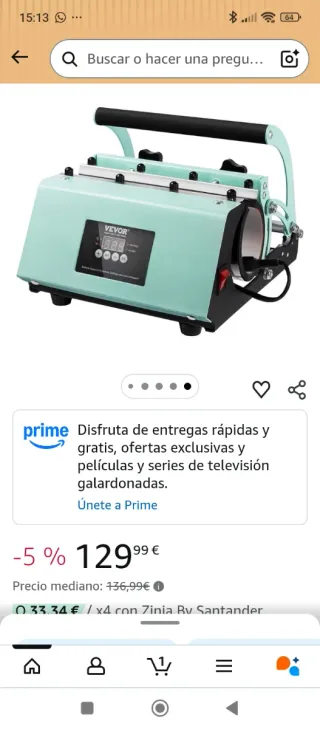 Prensa de Calor VEVOR para Tazas