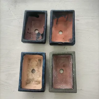 Set 4 Vasi Bonsai Rettangolari 14cm