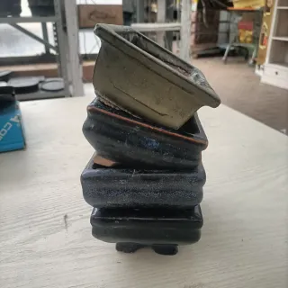 Set 4 Vasi Bonsai Rettangolari 14cm