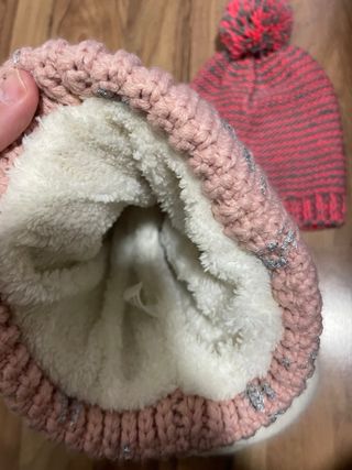 Lote 3 gorros lana donna