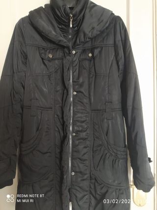 Plumífero C&A Yessica Negro Impermeable