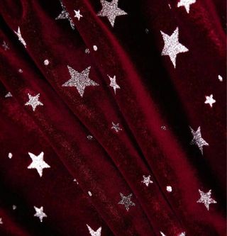 Vestido Terciopelo Estrellas Rojo