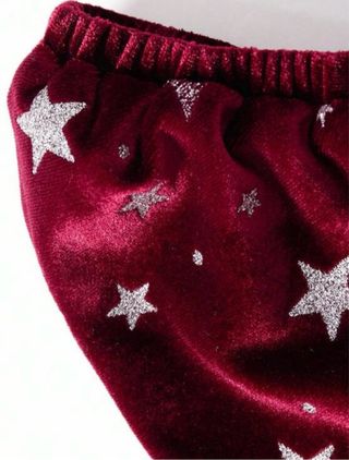 Vestido Terciopelo Estrellas Rojo