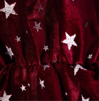 Vestido Terciopelo Estrellas Rojo