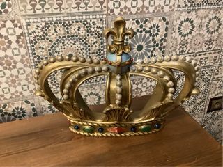 Corona Real Dosel Resina Dorada