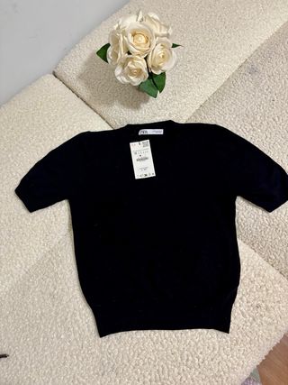 Camiseta Zara Negra Talla M Nueva
