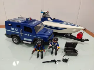 Furgon y Barca de Policía Playmobil 5187