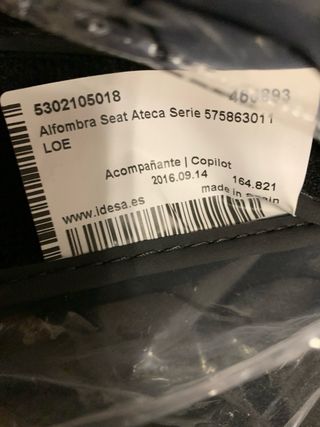 Alfombrillas Seat Ateca Originales