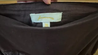 Falda larga marrón chocolate