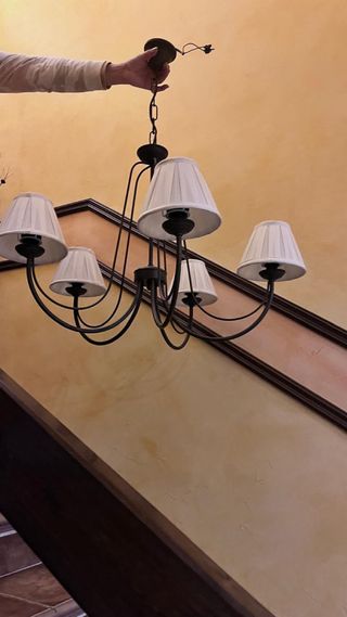 Lámpara de techo forja