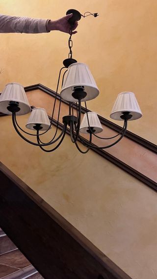 Lámpara de techo forja