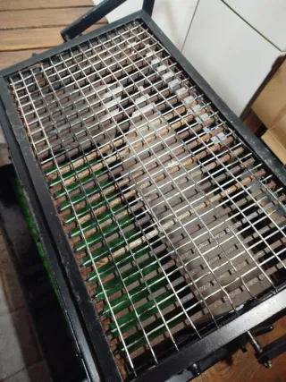 Barbacoa artesanal metal y madera