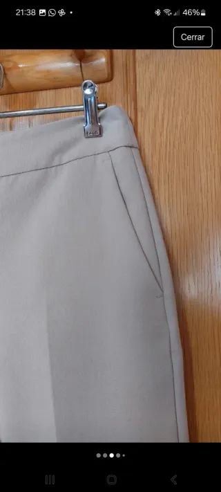 Pantalón Zara beige mujer