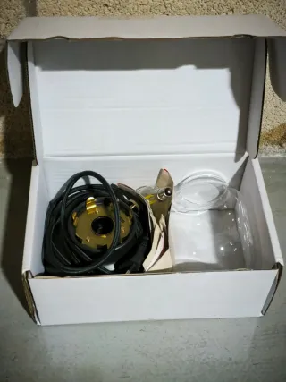 Lámpara Mesa Ikea TÄRNABY Gris/Transparente