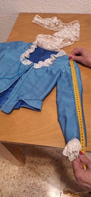 Corpiño Fallera Azul y Blanco 4-5 años