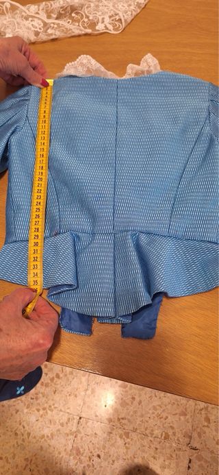 Corpiño Fallera Azul y Blanco 4-5 años