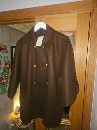 Chaquetón marrón mujer