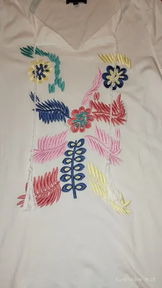 Camiseta Antea bordada T42 Algodón