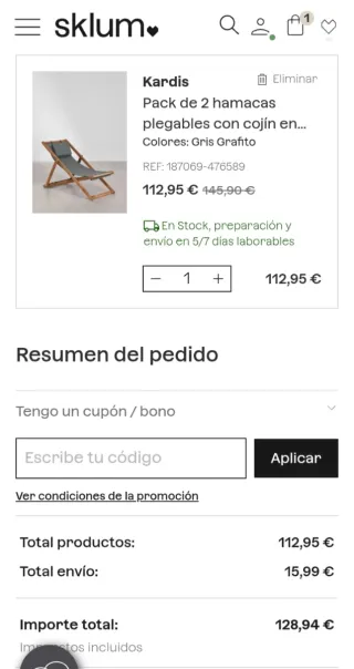 NUEVA!! 2 Hamacas Sklum