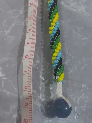 Pulsera tejida tubular multicolor