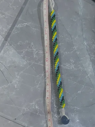 Pulsera tejida tubular multicolor
