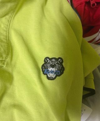 Polo Kenzo verde con logo tigre