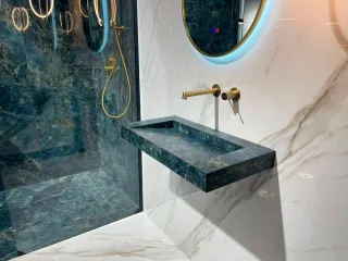 Lavamanos de porcelánico a medida