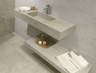 Lavamanos de porcelánico a medida