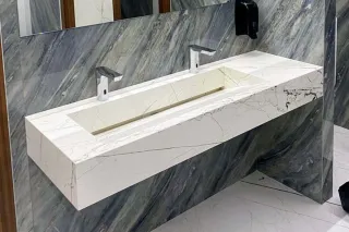 Lavamanos de porcelánico a medida