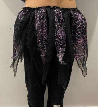 Tutú negro con telarañas para niña