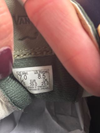 Zapatillas Vans Plataforma Verde Talla [Talla]