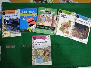 Libros de lectura para estudiantes de francés.